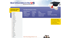 Desktop Screenshot of bestuniversitiesintheus.com